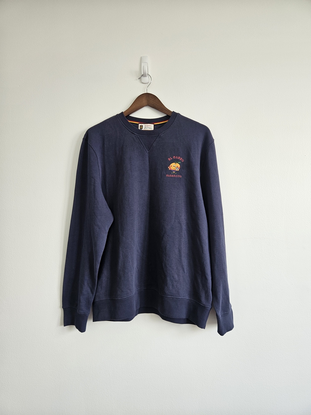 El Ganso Naranjito Large Blue Sweater Aniversario Graphic Spain España